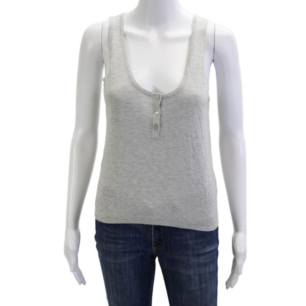 One Grey Day Women Camisole Gray Cotton Viscose Size S